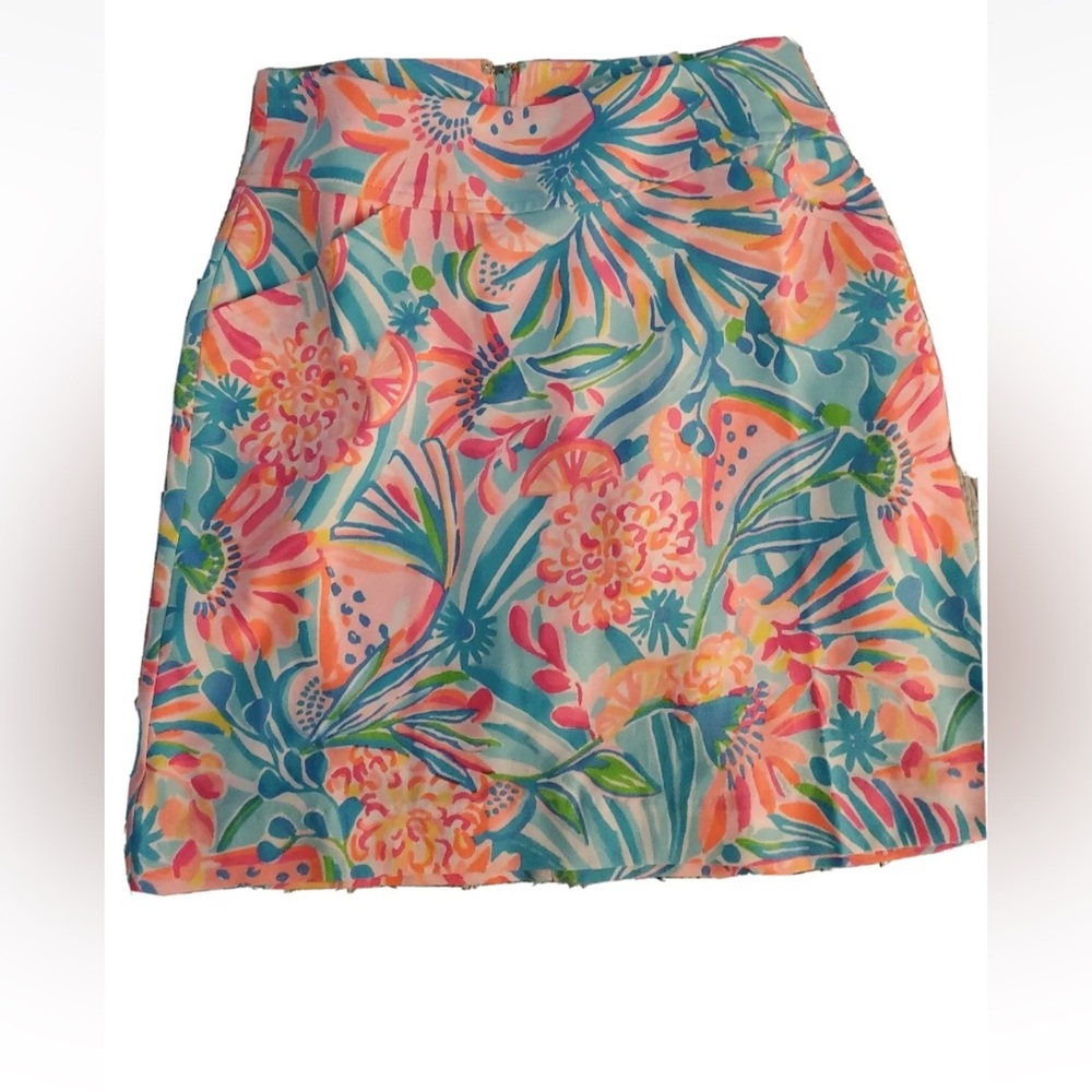 NWOT Lilly Pulitzer High Waisted Skort Tropical Punch Pattern Size 12